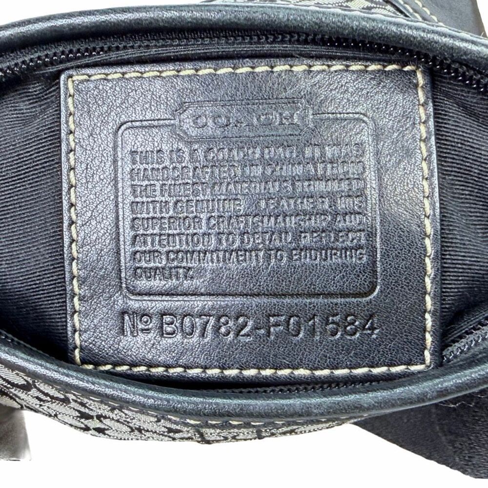 COACH Signature Small Black Crossbody Shoulder Bag - F01584 - Picture 4 of 7